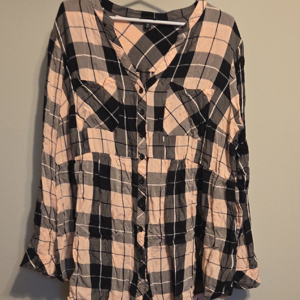 Torrid Plaid Button-Up Shirt